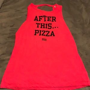 Small hot pink workout tank top.